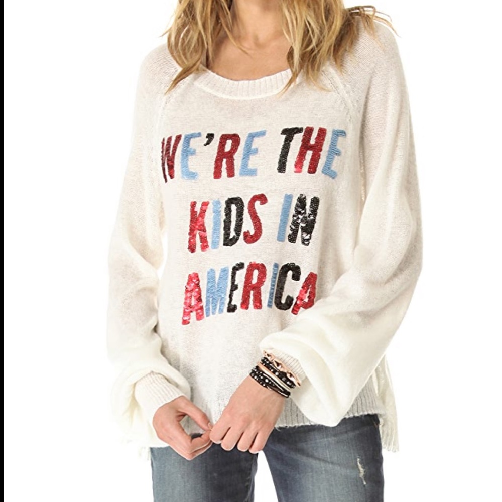 Wildfox / Were the Kids in America sweater / sz S